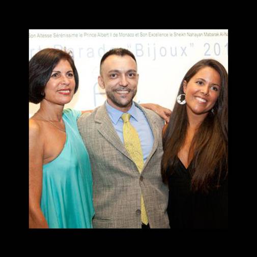 Davide Tirelli with Mrs. Sylvie Maurin Powers and Mrs. Camille Delorme